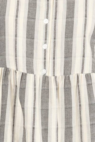 Striped maxi dress: S / IVORY/BLUE