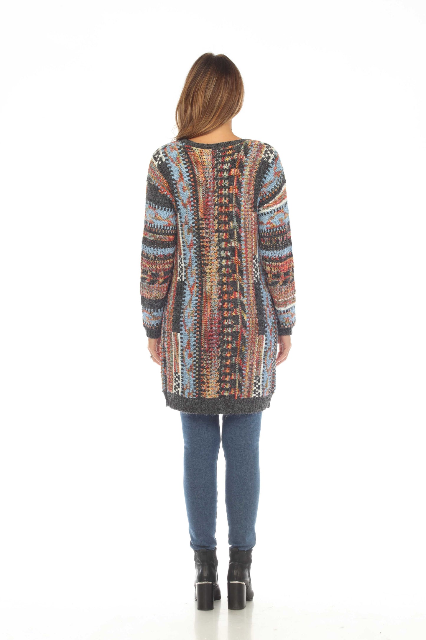 Kamana - Women's Grandcanyon Multi Pocket Open Front Sweater Cardigan: XL
