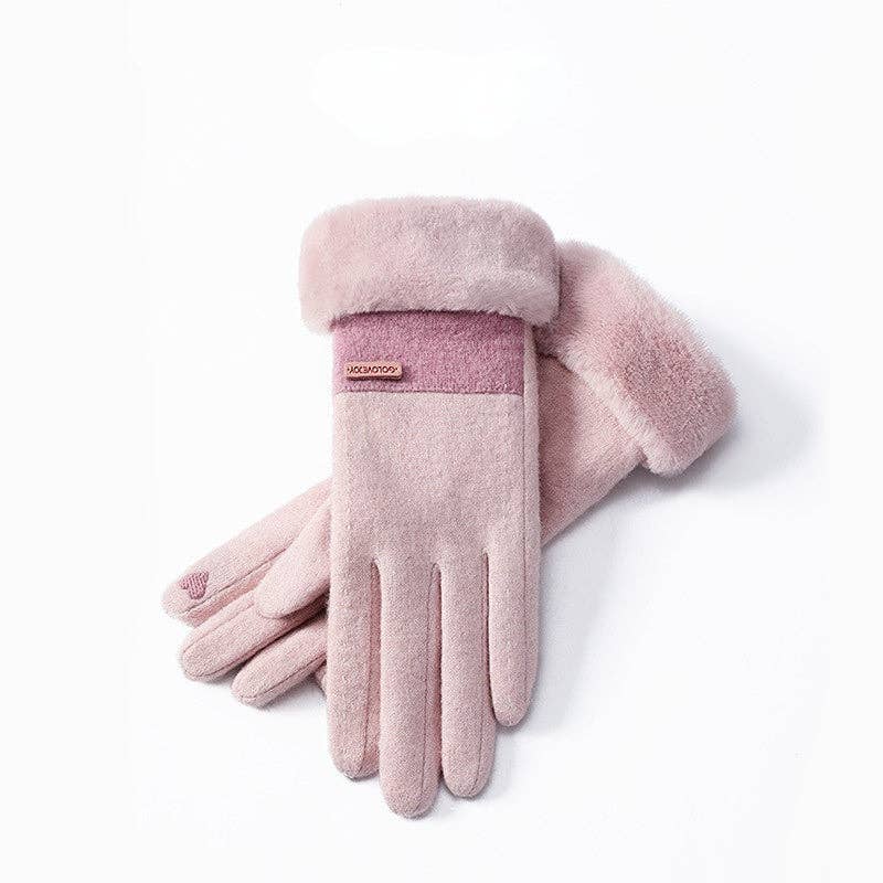 Gloving - Windproof Wool Blending Gloves: Khaki