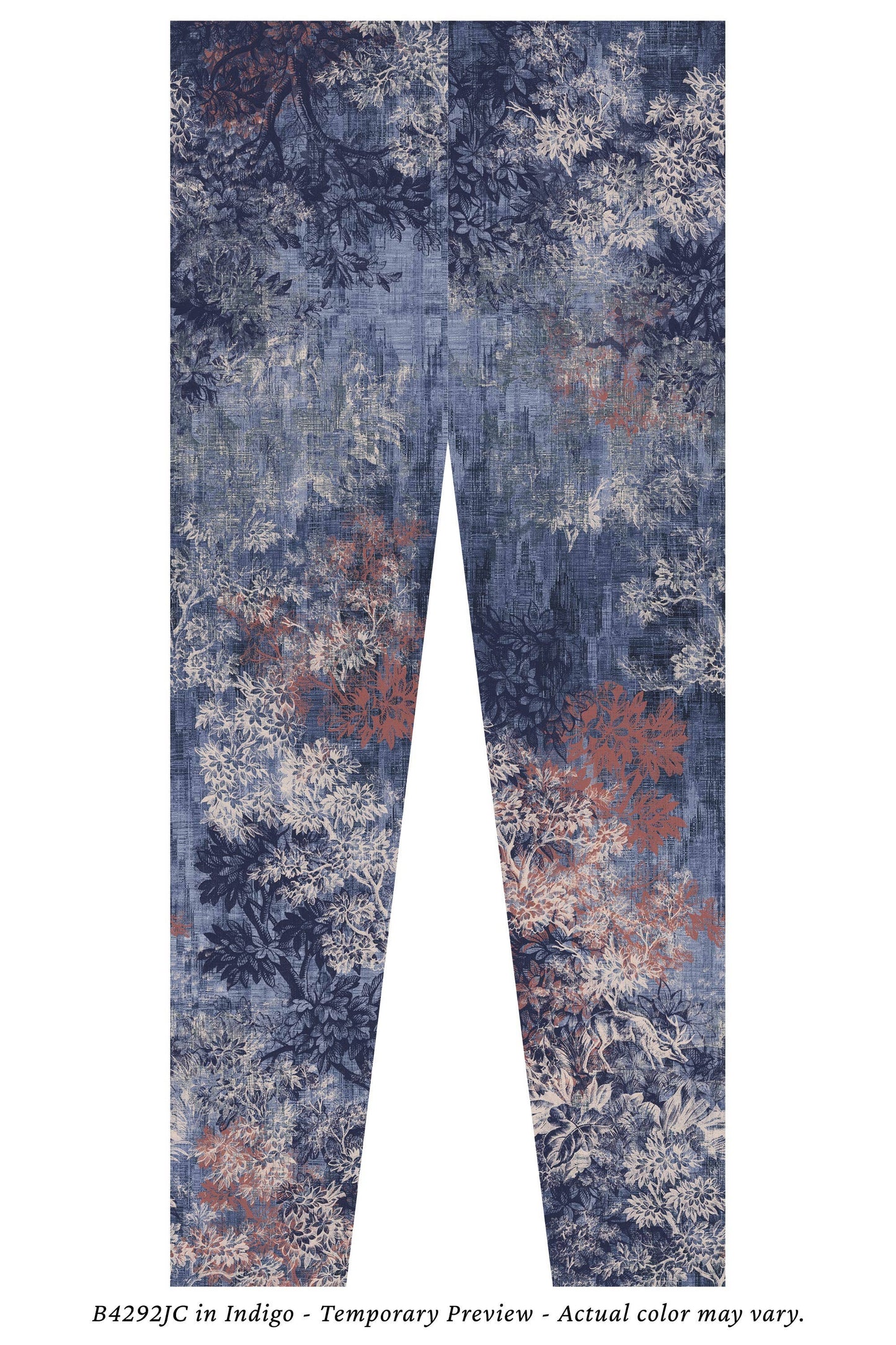 High Waist Printed Leggin Navy Peony OS Regular
