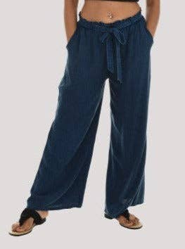 Soft Wide Leg Women Pants: BLACK / 3X