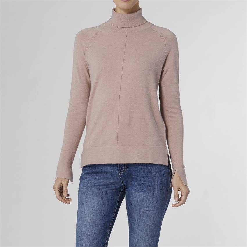 Mock Neck Sweater: Dusty Rose